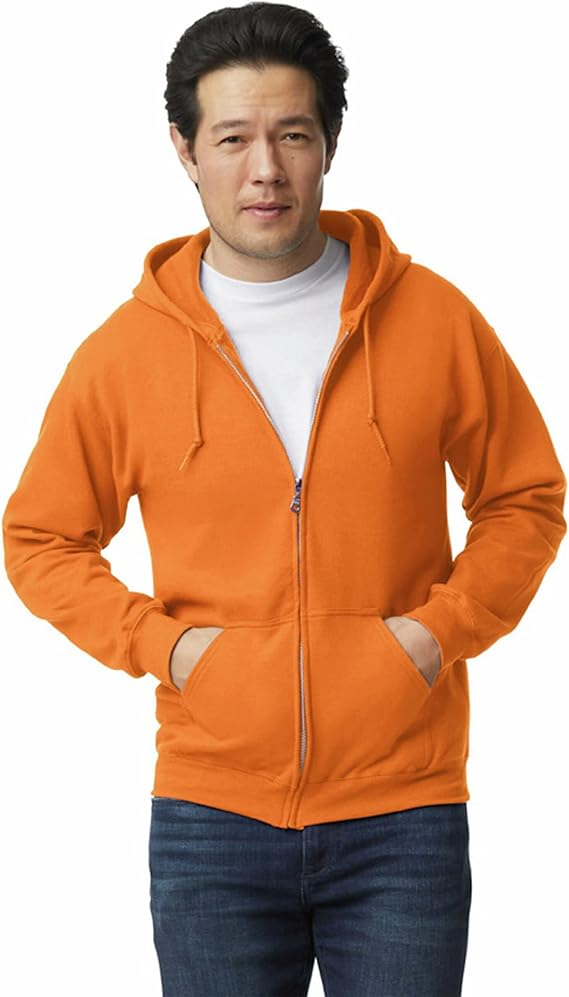 Unisex adult Fleece Zip Hoodie Sweatshirt, Style G18600, Multipack