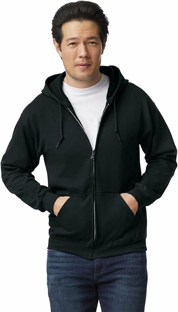 Unisex adult Fleece Zip Hoodie Sweatshirt, Style G18600, Multipack